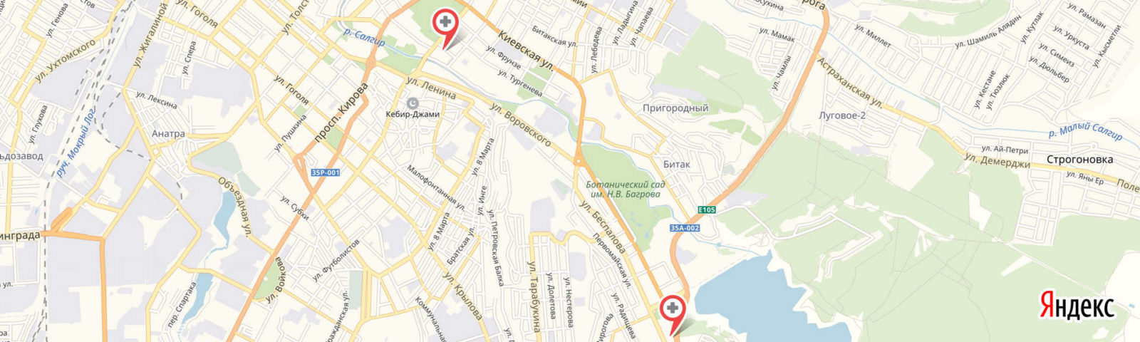 Карта проезда клиника "Гемокод" Симферополь